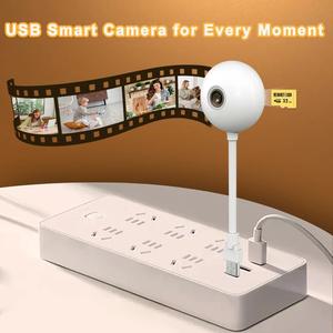 מיני עדשה כפולה מצלמה אבטחה פנימית 3mp עם wifi-תינוק/חיית צג לילה אחסון ענן כרטיס tf דיבורים דו כיווני - Product Image 5