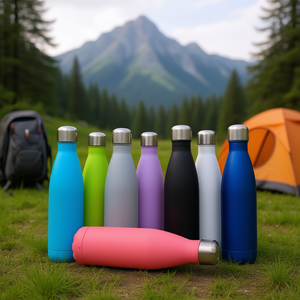 Thermos Hipdeer en acier inoxydable 20 oz, bouteille d'eau à double paroi isolée sous vide, portable, pour boissons chaudes et froides, pour le camping, la salle de sport - Product Image 2
