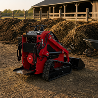 Mini Skid Steer Loader T360 dengan Track Karet, 941kg, Compact Track Loader, Bucket 0.1M3, EPA EURO5 untuk Pekerjaan Tanah
