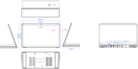 Nueva Tableta Comercial en Forma de L con Android 14, RK3576S, Pantalla de 10.95 Pulgadas, RJ45, 4 GB de RAM, Certificación ROHS, para Reuniones de Negocios