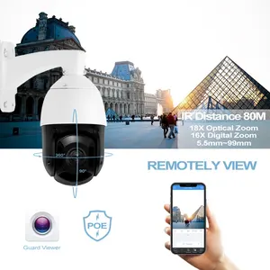 3MP POE PTZ Visión nocturna Cámara inteligente AI Red CCTV Compatible HIK IP CCTV Cámara Seguridad para el hogar Cámara PTZ