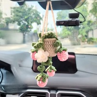 Pendentif floral pour voiture, décoration intérieure de rétroviseur, bijou en laine, best-seller