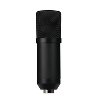 Microphone à condensateur cardioïde portable BAOBAOMI Metal Studio BM-700, kit d'enregistrement karaoké filaire, bleu/rouge/noir