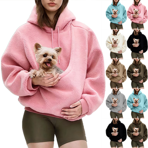 Sudadera Hip Hop con capucha fabricante de ropa personalizada Harajuku Hoddie Unisex invierno Sherpa polar máscara cara Zip up pasamontañas Sudadera con capucha para hombres - Product Image 4