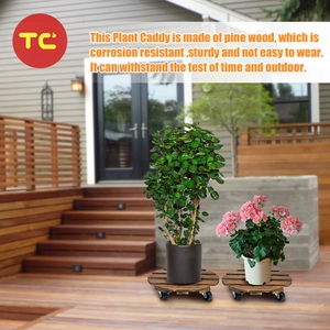 Tùy Chỉnh Thân Thiện Với Môi Nhà Máy Caddy 12 ''Nhiệm Vụ Gỗ Cán Nhà Máy Đứng Với 360 ° Có Thể Khóa Caster Bánh Xe - Product Image 5