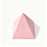 Boîte cadeau rigide pyramidale unique, emballage de parfum de luxe mat, doublure intérieure argentée, forme spéciale, boîte cadeau cosmétique parfumée