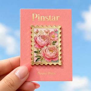 Gran Oferta: Insignias de Esmalte Suave y Duro Impresas, Venta al por Mayor, Diseño Flor y Luna, Artesanía Metálica, Regalo, Insignias de Solapa Personalizadas, Estampadas con Tarjeta Personalizada - Product Image 4
