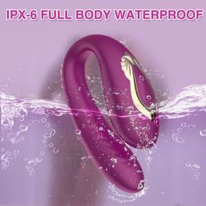 Verdrehter C-förmiger Clip Kabelloser Fernbedienungs-Vibrator Tragbarer Paar-Resonanz Doppelköpfiger Vibrationsmassager für Frauen - Product Image 2