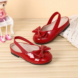 Sandali Casual da Bambina in Morbida Pelle PU con Punta Chiusa e Fiocco, Comodi per Uso Quotidiano e All'aperto - Product Image 1