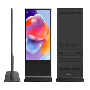 LCD 43 50 55 inch trong nhà dọc Totem hệ thống kép quảng cáo Video hiển thị đứng kỹ thuật số biển màn hình cảm ứng kiosk - Product Image 1
