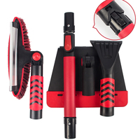 Kit de brosse à neige détachable, balai à neige et grattoir à glace, ensemble de déneigement d'urgence pour voiture, camping, jardin, activités de plein air