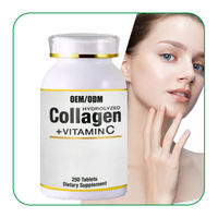 Comprimés de collagène marin et de vitamine C en gros sous marque privée pour l'éclaircissement et l'illumination de la peau, service OEM ODM personnalisé
