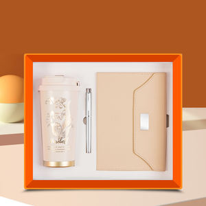 Juego de Regalo de Cuaderno de Cuero PU de Lujo Personalizado, Juego de Regalo Empresarial con Termo, Diario, Bolígrafo y Botella de Agua - Product Image 6