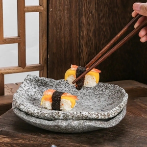 Assiette à dîner <span class=keywords><strong>en</strong></span> céramique irrégulière Offre Spéciale <span class=keywords><strong>plat</strong></span> <span class=keywords><strong>en</strong></span> pierre de porcelaine rétro pour Restaurant hôtel assiette <span class=keywords><strong>en</strong></span> <span class=keywords><strong>ardoise</strong></span> mate assiettes de restauration à steak - Product Image 5