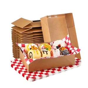 접이식 식품 상자 간식 식품 포장 접이식 핫도그 트레이 보트 모양의 일회용 크래프트 종이 트레이
