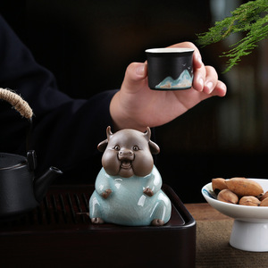 <b>Chinese</b> Zodiac Ceramic Figurines Handcrafted <b>Tea</b> Pets Multi Piece <b>Set</b> For Living Room Home Decor - Product Image 2