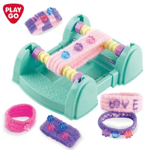 Playgo Set Gelang mesin kepang tarik tangan untuk anak perempuan 2 sampai 14 tahun mendorong kreativitas & Perhiasan buatan tangan
