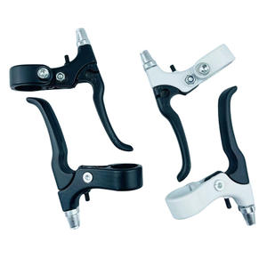 Palanca de freno de bicicleta Qt-564-9, aleación de aluminio, 3 dedos, soporte para manillar en blanco y negro para bicicleta de montaña - Product Image 2