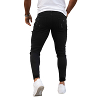 Jeans pour hommes Gingtto personnalisés en denim blanc et noir, coupe ajustée, extensibles, effet usé et déchiré, style skinny