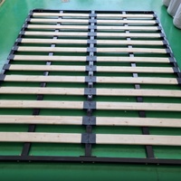 Base de Cama Plegable de Hierro Reforzado para el Hogar, Juego de Dormitorio, Tatami, Personalizable, Negro, Fácil Montaje