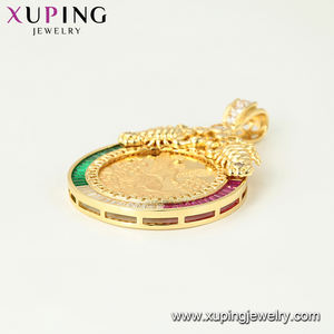 33125 xuping Pendentifs de mode plaqués <span class=keywords><strong>or</strong></span>, pièce commémorative <span class=keywords><strong>50</strong></span> <span class=keywords><strong>Pesos</strong></span>, pendentifs neutres, cadeau - Product Image 4