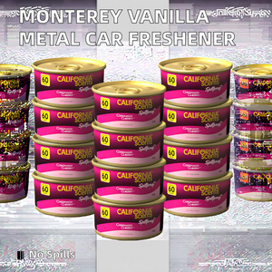 น้ำหอมปรับอากาศในรถยนต์ California Car Scent รุ่น Best Anti-Spill กลิ่น Cool Style Metal Monterey Vanilla ชนิดดูดซับกลิ่นและฟอกอากาศ - Product Image 2