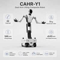 Robot mobile composite TianYi Y1 à double bras collaboratif, portée de levage de 540 mm, robot intelligent autonome, moteur ZY 0,7 kW 220 V
