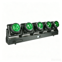 Projecteur de scène DMX RDM à 5 têtes 120W RGB effet kaléidoscope tornade avec contrôle vocal pour discothèques et clubs