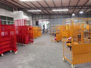 Chariot à main en métal à revêtement en poudre chariots de conteneur de rouleau de Transport logistique entrepôt supermarché stockage fil rouleau Cages maille - Product Image 5