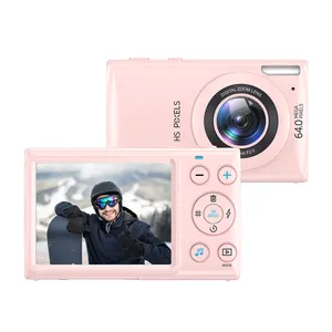 Ucuz taşınabilir 4K 64MP 18X dijital Zoom dijital kameralar fotoğraf ve Video kayıt ve otomatik odaklama Zoom fonksiyonu ile Vlog kamera