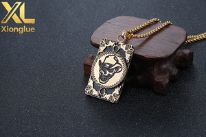 Collar con Colgante de Calavera, Joyería de Acero Inoxidable, Collar de Estilo Punk para Hombre - Product Image 4