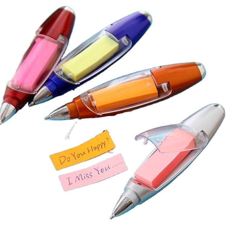 Multifunctional note paper lanyard ballpoint pen/note LED light pen/student learning writing stationery