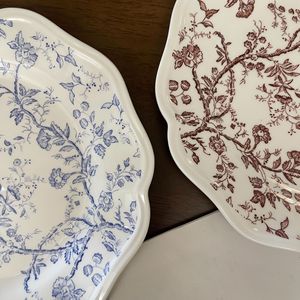 Vintage Floral Embossed Ceramic <b>Plate</b> Eco-Friendly Breakfast Dessert Dish for Party Charger Wedding <b>Decor</b> with Plant Pattern - Product Image 4