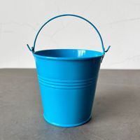 Ember Timah Warna-warni 10cm Tahan Lama, Ember Mini Terbaru, Pot Tanaman Meja, Pot Bunga Dekorasi Rumah Warna Permen