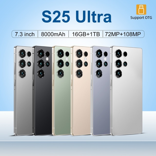 New Arrival Original S25 Ultra Octa Core LED Smartphone 16GB+512GB/1TB Dual SIM Card Android Mobile Phone