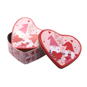 กล่องลูกกวาดหลากสีกระป๋องรูปหัวใจสำหรับทำเค้กขนมขบเคี้ยวกล่องของขวัญช็อกโกแลตเคลือบดีบุกน่ารักสำหรับวันวาเลนไทน์ - Product Image 4