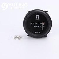 Timer Digital Bulat Terbaru 12v 24v DC 6 Digit Penghitung Jam Mekanis untuk Mesin Generator Kompresor Udara