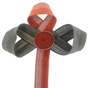 Bán buôn Nylon Spandex Bling gấp trên ban nhạc đàn hồi Ribbon thiên vị ràng buộc băng cho đồ lót may mặc - Product Image 1