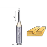 TCT 2-Schneidiger Gerader Fräser Hartmetallbestückter Fräser für Holz MDF Sperrholz Schneiden Schlitzen CNC-Holzbearbeitungswerkzeug