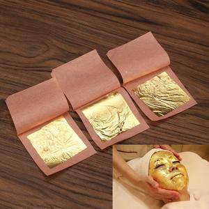 Foglia d'<span class=keywords><strong>oro</strong></span> puro 8X8cm 25 pz/libretto 98% 24k foglio d'<span class=keywords><strong>oro</strong></span> di trasferimento per calligrafia doratura pittura opere d'arte scritta opere d'<span class=keywords><strong>oro</strong></span> - Product Image 3