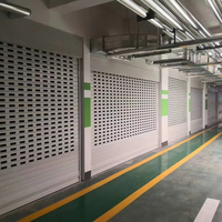 Porte de garage à enroulement moderne en alliage d'aluminium antivol, résistante au vent, garantie de 2 ans, fonctionnement automatique et manuel