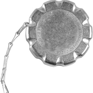 Tapa de Tanque de Combustible para Camiones V0LVO Mack, de Aluminio, 14x11.5x5.5, Solo para Diésel, con Cadena para Camión - Product Image 1