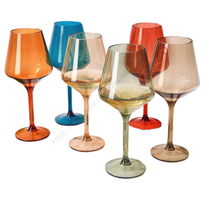 Verres à vin rouge en plastique de style européen colorés, prix de gros, verrerie en cristal, cadeau idéal pour les fêtes d'anniversaire - Product Image 3