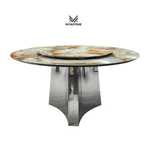 โต๊ะรับประทานอาหารลายหินอ่อนสุดหรูโต๊ะรับประทานอาหารสไตล์โรมัน - Product Image 1