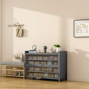 הנעל המארגן נעליים פלדה מתלה נעל מתכת לדירות ארון נעליים פלדה - Product Image 2