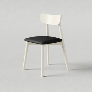 Construction en bois massif chaises <span class=keywords><strong>dinette</strong></span> confortables siège rembourré en mousse dossier courbé chaises de salle à manger modernes Accent chaises - Product Image 2