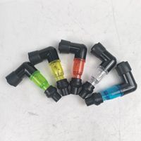 Bouchon universel à bougie d'allumage LED coloré, 12mm, pour moto, Scooter, bobine en caoutchouc avec lumière