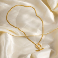 Collier chaîne cubaine 2 mm pour femme, laiton plaqué or, fermoir OT, bijoux délicats superposés OUYIN