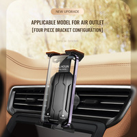 Support de téléphone, tablette et iPad pour voiture 4-en-1, fixation par ventouse ou grille d'aération, universel, réglable, anti-vibrations, support de navigation