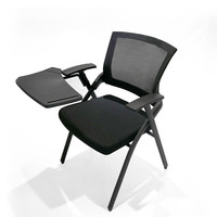 Chaise de formation en maille au design moderne avec table pliable pour la maison, le bureau, l'école ou la conférence.